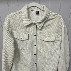 Womens Shein Corduroy Beige Lightweight Jacket Small (4)